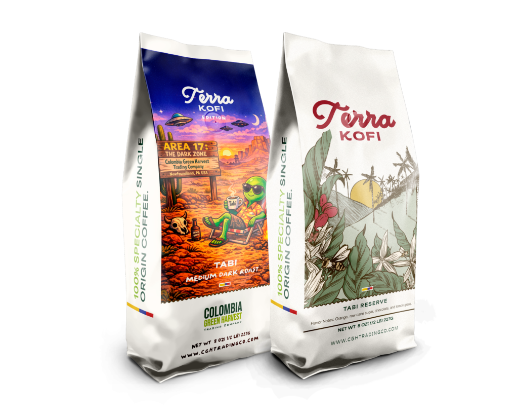 Medium dark roast coffe bags